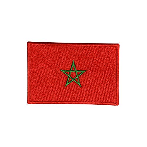 Marokko Länderflagge Logo Patch bestickt Applikation Marokko Länderflagge Patch Aufbügler Patch Aufnäher Emblem von BYIZY
