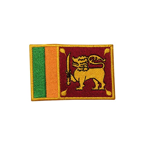 Sri Lanka Länderflagge Logo Patch bestickte Applikation Sri Lanka Länderflagge Patch Aufbügler Patch Aufbügler Patch Aufnähen Patch Emblem von BYIZY