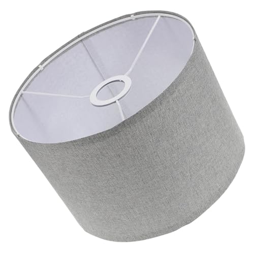 BYLYUIVN Lampenschirm hängelampe Lampenschirm Aus Leinen, Tisch- Und Stehlampe, Lichtschirm, Lampenschirm, Heimdekoration for Schlafzimmer (geeignet for E27-Glühbirne)(Grey) von BYLYUIVN