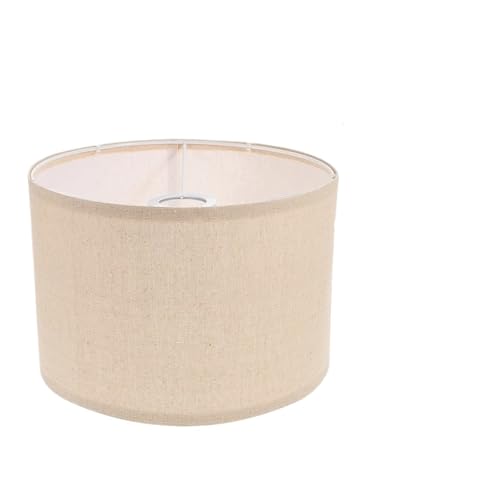BYLYUIVN Lampenschirm hängelampe Lampenschirm Aus Leinen, Tisch- Und Stehlampe, Lichtschirm, Lampenschirm, Heimdekoration for Schlafzimmer (geeignet for E27-Glühbirne)(Khaki) von BYLYUIVN