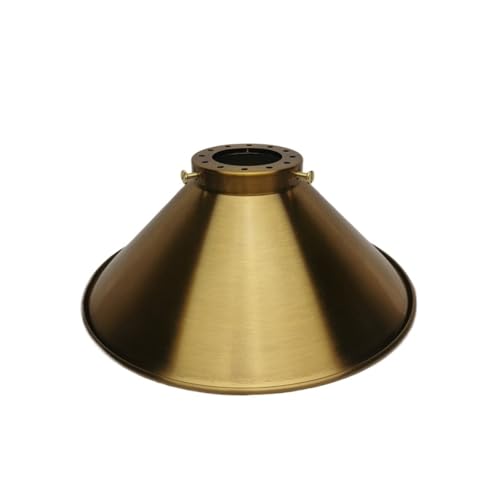 BYLYUIVN Lampenschirm hängelampe Lampenschirm aus Metall, fertiger Lampenschirm aus Eisen, 4 Stile, Lampenschirme for Selbermachen, Metall, gebürstet, Goldbronze, Lampenzubehör(B with Holder) von BYLYUIVN