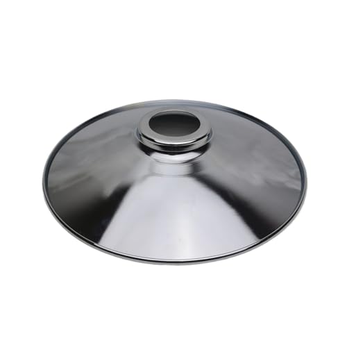 BYLYUIVN Lampenschirm hängelampe Lampenschirm aus Metall, fertiger Lampenschirm aus Eisen, 4 Stile, Lampenschirme for Selbermachen, Metall, gebürstet, Goldbronze, Lampenzubehör(Chrome A) von BYLYUIVN
