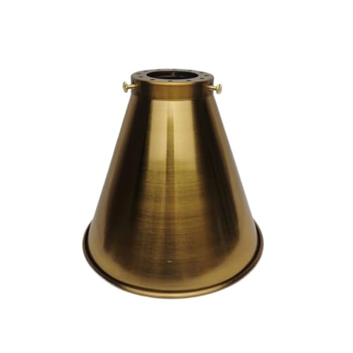 BYLYUIVN Lampenschirm hängelampe Lampenschirm aus Metall, fertiger Lampenschirm aus Eisen, 4 Stile, Lampenschirme for Selbermachen, Metall, gebürstet, Goldbronze, Lampenzubehör(D with Holder) von BYLYUIVN