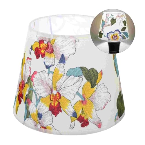 BYLYUIVN Lampenschirm hängelampe Nachttischlampe Schatten Ersatzfarbe Stoff Lampenschirm Decke Dekor Blume Schattierungen for Tisch(22X22X17CM) von BYLYUIVN