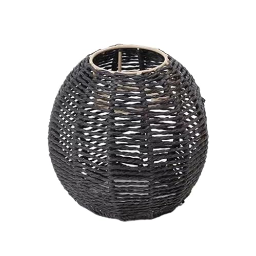 BYLYUIVN Lampenschirm hängelampe Rattan-Lampenschirm, Geometrischer Lampenschirm, Lampenschirm for Pendelleuchte, Hängelampe, Handgewebt, Lampenschirm for Leuchte, Schlafzimmer(02) von BYLYUIVN