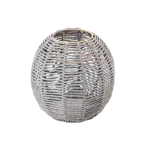 BYLYUIVN Lampenschirm hängelampe Rattan-Lampenschirm, Geometrischer Lampenschirm, Lampenschirm for Pendelleuchte, Hängelampe, Handgewebt, Lampenschirm for Leuchte, Schlafzimmer(03) von BYLYUIVN