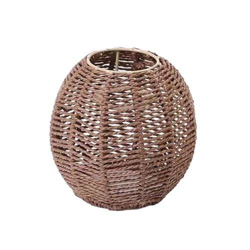 BYLYUIVN Lampenschirm hängelampe Rattan-Lampenschirm, Geometrischer Lampenschirm, Lampenschirm for Pendelleuchte, Hängelampe, Handgewebt, Lampenschirm for Leuchte, Schlafzimmer(04) von BYLYUIVN