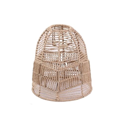 BYLYUIVN Lampenschirm hängelampe Rattan-Lampenschirm, Geometrischer Lampenschirm, Lampenschirm for Pendelleuchte, Hängelampe, Handgewebt, Lampenschirm for Leuchte, Schlafzimmer(06) von BYLYUIVN