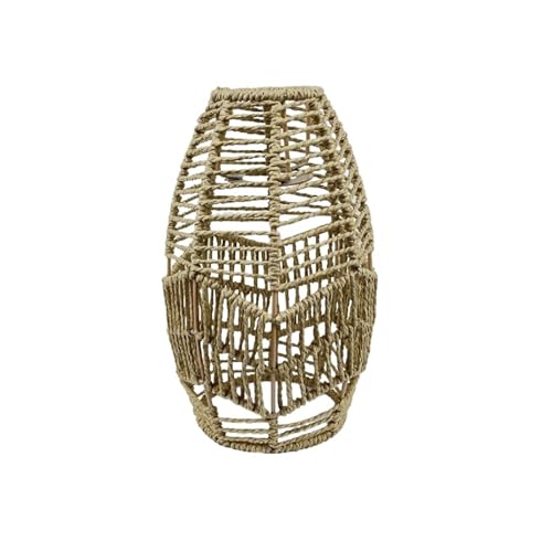 BYLYUIVN Lampenschirm hängelampe Rattan-Lampenschirm, Geometrischer Lampenschirm, Lampenschirm for Pendelleuchte, Hängelampe, Handgewebt, Lampenschirm for Leuchte, Schlafzimmer(11) von BYLYUIVN