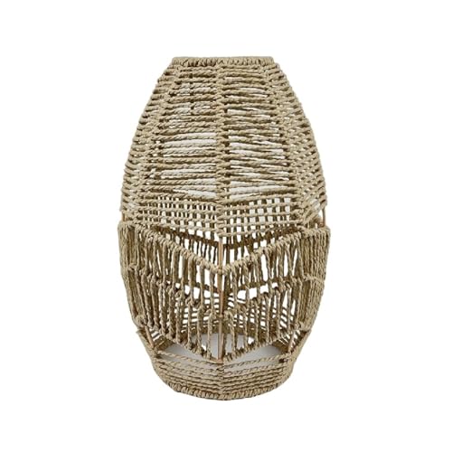BYLYUIVN Lampenschirm hängelampe Rattan-Lampenschirm, Geometrischer Lampenschirm, Lampenschirm for Pendelleuchte, Hängelampe, Handgewebt, Lampenschirm for Leuchte, Schlafzimmer(12) von BYLYUIVN
