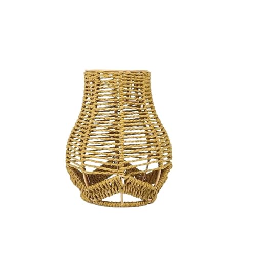BYLYUIVN Lampenschirm hängelampe Rattan-Lampenschirm, Geometrischer Lampenschirm, Lampenschirm for Pendelleuchte, Hängelampe, Handgewebt, Lampenschirm for Leuchte, Schlafzimmer(13) von BYLYUIVN