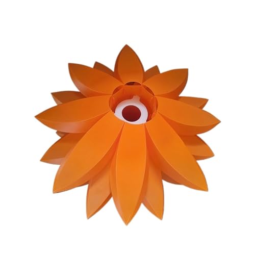 BYLYUIVN Lampenschirm hängelampe Schatten Lampe Lampenschirm Licht hängen Anhänger Kronleuchter Blume Decke Boden Laterne Glocke Globus sphärische Beleuchtung(Orange) von BYLYUIVN