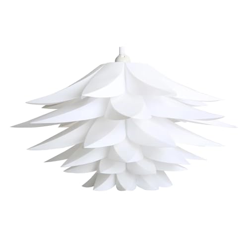 BYLYUIVN Lampenschirm hängelampe Schatten Lampe Lampenschirm Licht hängen Anhänger Kronleuchter Blume Decke Boden Laterne Glocke Globus sphärische Beleuchtung(White) von BYLYUIVN