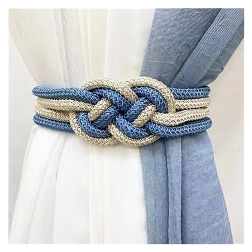 BYLYUIVN Vorhanghalter 2 Stück Vorhang-Raffhalter, magnetisch, chinesischer Stil, Halter, Haken, Schnalle, Clip, hübsch und modisch, Polyester, dekoratives Wohnaccessoire(1) von BYLYUIVN
