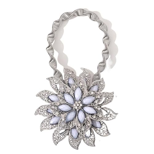 BYLYUIVN Vorhanghalter 2PC Bunte Vorhang Schnalle Blume Dehnbare Frühling Magnetische Vorhang Clip Vorhang Halter Strass Kreative Strap Blume(B) von BYLYUIVN