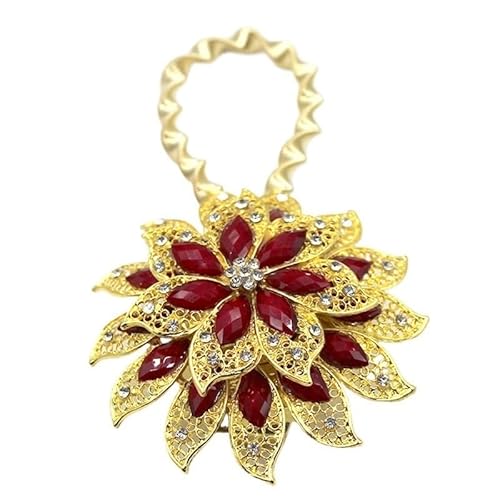BYLYUIVN Vorhanghalter 2PC Bunte Vorhang Schnalle Blume Dehnbare Frühling Magnetische Vorhang Clip Vorhang Halter Strass Kreative Strap Blume(E) von BYLYUIVN