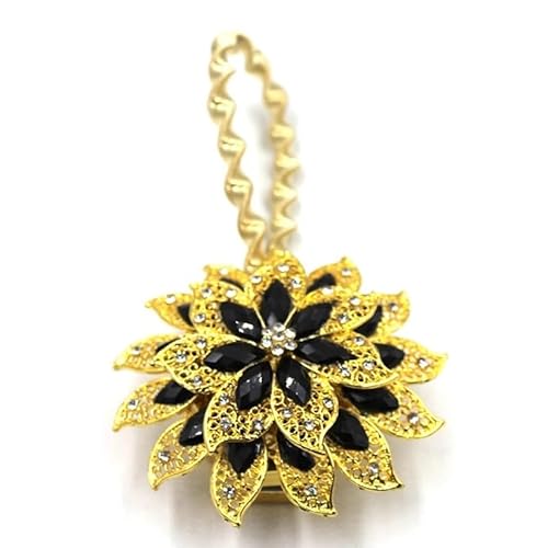 BYLYUIVN Vorhanghalter 2PC Bunte Vorhang Schnalle Blume Dehnbare Frühling Magnetische Vorhang Clip Vorhang Halter Strass Kreative Strap Blume(G) von BYLYUIVN