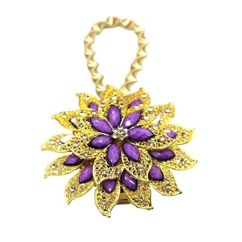 BYLYUIVN Vorhanghalter 2PC Bunte Vorhang Schnalle Blume Dehnbare Frühling Magnetische Vorhang Clip Vorhang Halter Strass Kreative Strap Blume(I) von BYLYUIVN