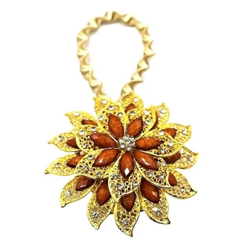 BYLYUIVN Vorhanghalter 2PC Bunte Vorhang Schnalle Blume Dehnbare Frühling Magnetische Vorhang Clip Vorhang Halter Strass Kreative Strap Blume(J) von BYLYUIVN