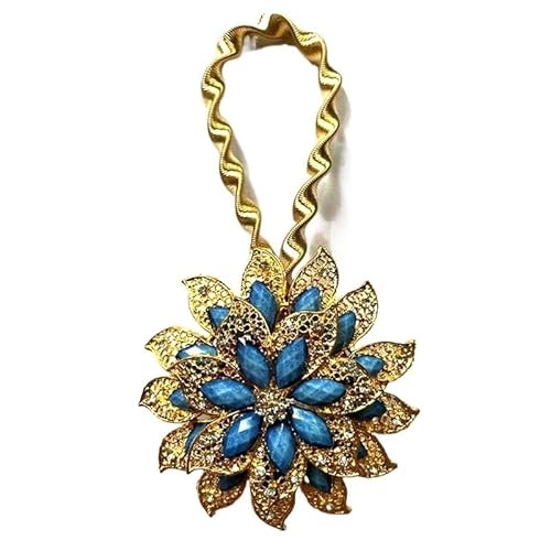 BYLYUIVN Vorhanghalter 2PC Bunte Vorhang Schnalle Blume Dehnbare Frühling Magnetische Vorhang Clip Vorhang Halter Strass Kreative Strap Blume(N) von BYLYUIVN