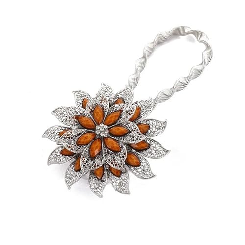 BYLYUIVN Vorhanghalter 2PC Bunte Vorhang Schnalle Blume Dehnbare Frühling Magnetische Vorhang Clip Vorhang Halter Strass Kreative Strap Blume(S) von BYLYUIVN