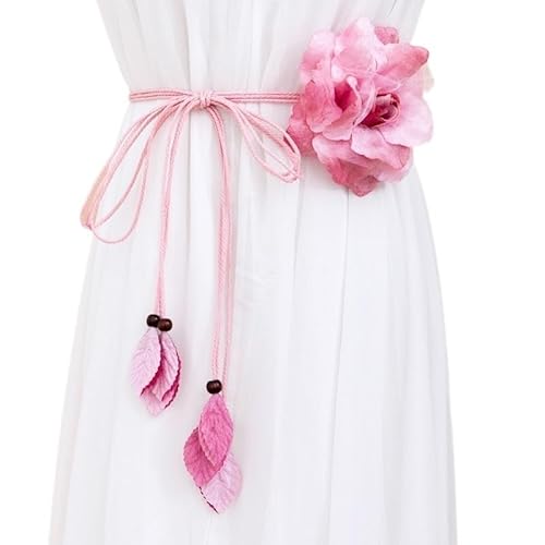 BYLYUIVN Vorhanghalter 2Pc Blume Vorhang Tieback Zimmer Zubehör Vorhang Halter Schnalle Seil Handgemachte Webart Quaste Fringe Verband Hause Dekoration(Pink) von BYLYUIVN