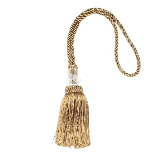 BYLYUIVN Vorhanghalter 2Pc Hängende Kugel Quaste Vorhang Raffhalter Einfache Große Quasten Anhänger Hause Dekoration Einzigen Ball Vorhang Seil Zimmer Zubehör(Gold) von BYLYUIVN