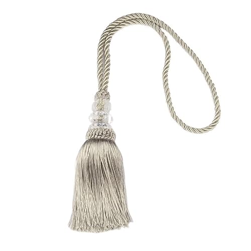 BYLYUIVN Vorhanghalter 2Pc Hängende Kugel Quaste Vorhang Raffhalter Einfache Große Quasten Anhänger Hause Dekoration Einzigen Ball Vorhang Seil Zimmer Zubehör(Silver) von BYLYUIVN