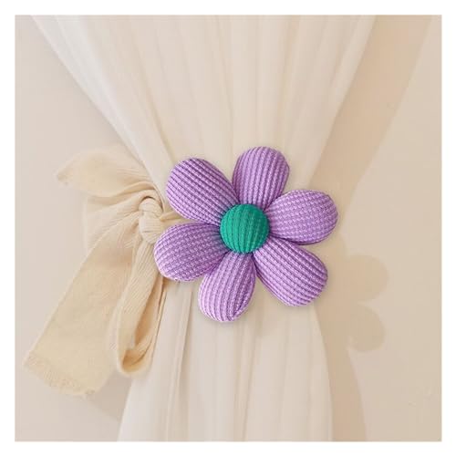 BYLYUIVN Vorhanghalter Blume Form Raffhalter Fenster Vorhang Schnalle Clip Kinderzimmer Hängen Vorhang Halter Raffhalter Vorhang Zubehör Wohnkultur(Purple) von BYLYUIVN
