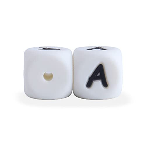 10 Stück Silikon Buchstabenperlen Würfel 12mm, A-Z Alphabet Silikonperlen Würfel Buchstaben zum auffädeln DIY Armbänder Choker Schmuck zum Basteln Schmuckherstellung Anhänger 10 Stück Silikon Buchstabenperlen Würfel 12mm, A-Z Alphabet Silikonperlen Würfel Buchstaben zum auffädeln DIY Armbänder Choker Schmuck zum Basteln Schmuckherstellung Anhänger von BYNYXI