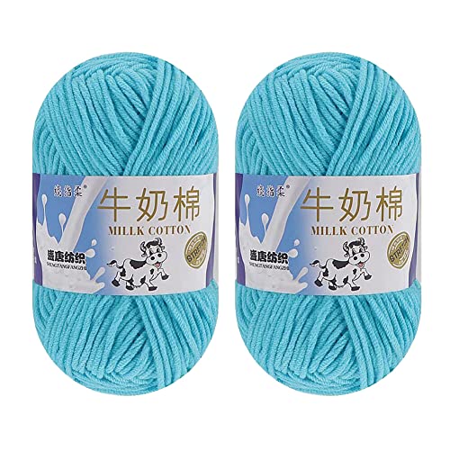 2x50g Milchgarn Strickgarn, 5Ply Baumwollgarn zum häkeln weiche Garne Weich Grob Handgewebte Einfarbig Strickwolle Hand Spinning Faser Wollgarn Häkelwolle Garn für Handarbeiten Häkeln Stricken 2x50g Milchgarn Strickgarn, 5Ply Baumwollgarn zum häkeln weiche Garne Weich Grob Handgewebte Einfarbig Strickwolle Hand Spinning Faser Wollgarn Häkelwolle Garn für Handarbeiten Häkeln Stricken von BYNYXI