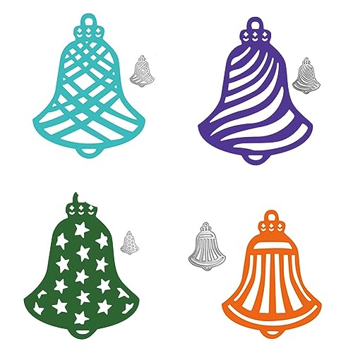 4 Stück Glöckchen Stanzschablonen Weihnachten, 3D Metall Christmas Stanzformen Stern Weihnachtsthema Stanzbögen Stanzschablone Scrapbooking Prägeschablonen Schablonen für Fotopapier Karten 4 Stück Glöckchen Stanzschablonen Weihnachten, 3D Metall Christmas Stanzformen Stern Weihnachtsthema Stanzbögen Stanzschablone Scrapbooking Prägeschablonen Schablonen für Fotopapier Karten von BYNYXI