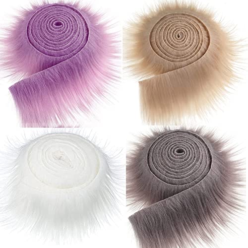 4 Stück Kunstfell Band, 5cmx150cm Kunstfell Bordüre Weich und Flauschig Fellband Breite DIY Dekoband Bordüre Rolle Handwerk Nähen Basteln Kunstpelzband Patch Band für Pantoffel Kragen Teppich 4 Stück Kunstfell Band, 5cmx150cm Kunstfell Bordüre Weich und Flauschig Fellband Breite DIY Dekoband Bordüre Rolle Handwerk Nähen Basteln Kunstpelzband Patch Band für Pantoffel Kragen Teppich von BYNYXI