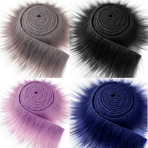 4 Stück Kunstfell Band, 5cmx150cm Kunstfell Bordüre Weich und Flauschig Fellband Breite DIY Dekoband Bordüre Rolle Handwerk Nähen Basteln Kunstpelzband Patch Band für Pantoffel Kragen Teppich 4 Stück Kunstfell Band, 5cmx150cm Kunstfell Bordüre Weich und Flauschig Fellband Breite DIY Dekoband Bordüre Rolle Handwerk Nähen Basteln Kunstpelzband Patch Band für Pantoffel Kragen Teppich von BYNYXI