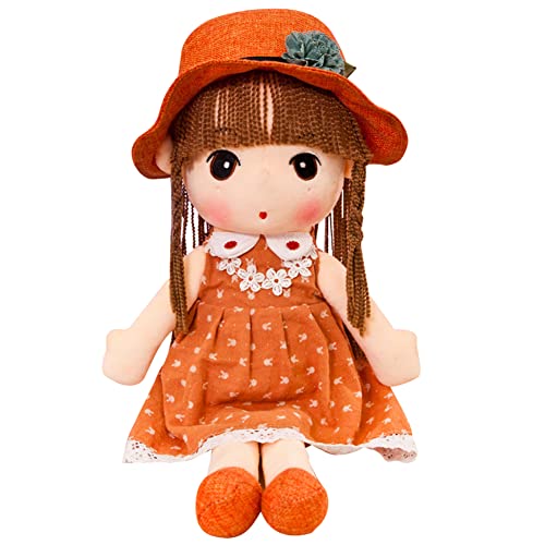 45cm Stoffpuppen Mädchen, Schöne Kuschelpuppe mit Hut Kleidung Plüsch Puppe Weiche Stofftiere Stoffpuppe Niedliche Prinzessin Plüschtier für Kleine Mädchen Weihnachten Geburtstag Geschenke 45cm Stoffpuppen Mädchen, Schöne Kuschelpuppe mit Hut Kleidung Plüsch Puppe Weiche Stofftiere Stoffpuppe Niedliche Prinzessin Plüschtier für Kleine Mädchen Weihnachten Geburtstag Geschenke von BYNYXI