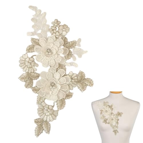 Aufnäher Stickerei Blumen, 3D Stickerei Perlen Spitze Blumen Stickerei Applikation DIY bestickt Brust Floral Patch Nähen Zubehör für Ausschnitt Hochzeit Brautkleid Kleidung Stickerei Dekoration Aufnäher Stickerei Blumen, 3D Stickerei Perlen Spitze Blumen Stickerei Applikation DIY bestickt Brust Floral Patch Nähen Zubehör für Ausschnitt Hochzeit Brautkleid Kleidung Stickerei Dekoration von BYNYXI