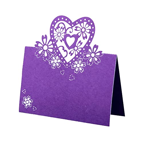 BYNYXI 50 Stück Tischkarten Hochzeit, Gefaltete Karten Braut und Bräutigam Hochzeitskarte blanko Namenskarte Platzkarten Hochzeit Geburtstag Leere Karte für Hochzeitsbankett Buffet Babyparty,9cmx9cm von BYNYXI