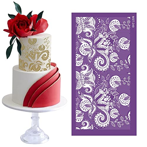 BYNYXI Torten Schablonen Blumen, Kuchen Seitenschablonen Vintage Muster Hochzeit Buttercreme Schablone Fondant Kuchen Rosen Schmetterling Backschablonen Torten Dekoration für Kuchen, Mousse, Dessert BYNYXI Torten Schablonen Blumen, Kuchen Seitenschablonen Vintage Muster Hochzeit Buttercreme Schablone Fondant Kuchen Rosen Schmetterling Backschablonen Torten Dekoration für Kuchen, Mousse, Dessert von BYNYXI