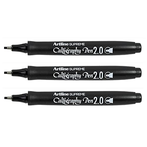 ARTLINE Set mit 3 Markern Supreme Calligraphy Pen Spitze 2 mm Farbe Schwarz ARTLINE Set mit 3 Markern Supreme Calligraphy Pen Spitze 2 mm Farbe Schwarz von BYUP