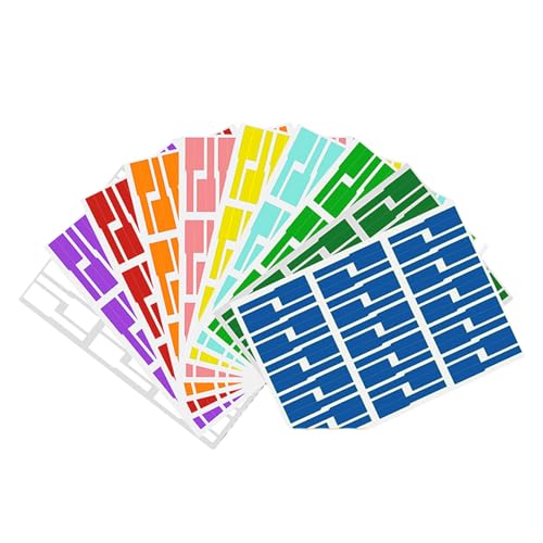 BYUTFA Etikettenaufkleber, 300 Stück, wasserdichte Kabeletiketten, selbstklebende Kabelkennzeichnungsetikettenaufkleber für die Kabelkennzeichnungsklassifizierung von BYUTFA