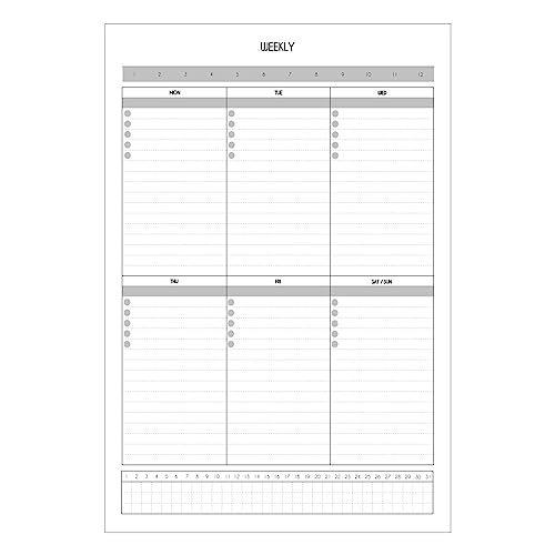 BYUTFA Planbuch, einfacher Schreibtischplaner, Monats- und Wochenplaner, Notizbuch, Tagesplaner, Notizblock mit abreißbarer Seite für Arbeit und Notizen, 40 Seiten von BYUTFA
