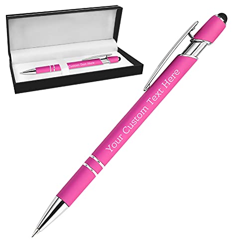 Kugelschreiber Personalisiert mit Gravur Kugelschreiber Personalisierter mit Namen Logo Wunschtext, Stift Personalisierte Geschenk für Maenner, Frauen, Bachelor, Geburtstag, Rosa von BYWEXCLESD