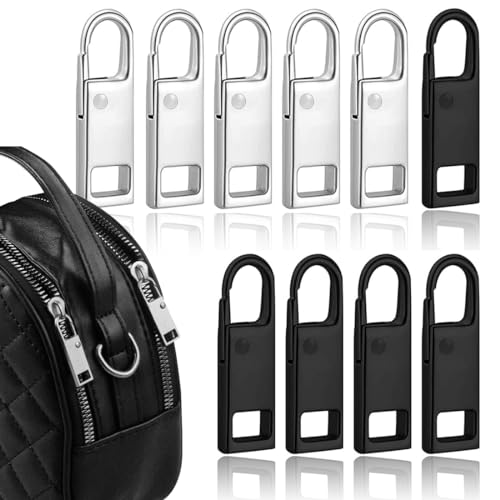 BYXG Reißverschluss Zipper,Reißverschluss Zipper ersatz, Reißverschluss Zieher, Reisverschlussreparaturset Zipper, für Zipper Koffer Stiefel Jackenrucksäcke, 10 Stück von BYXG