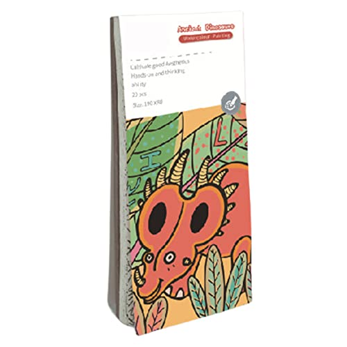 Aquarell-Malpapier, Taschen-Aquarell-Malbuch, lustig, handgemalt, Taschenkunstbedarf für Kinder, alte Dinosaurier Aquarell-Malpapier, Taschen-Aquarell-Malbuch, lustig, handgemalt, Taschenkunstbedarf für Kinder, alte Dinosaurier von BYYLECL
