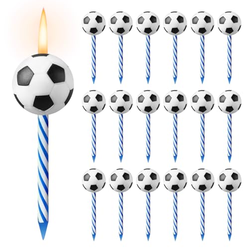 Fußball Kuchenkerzen, 18 Stück Kerzen Fußball, Fußballform Geburtstagskerzen, Cupcake Toppers, Tortendeko Fussball, Fussball Geburtstag Deko für Geburtstag Party Fußball Kuchenkerzen, 18 Stück Kerzen Fußball, Fußballform Geburtstagskerzen, Cupcake Toppers, Tortendeko Fussball, Fussball Geburtstag Deko für Geburtstag Party von BYZESTY