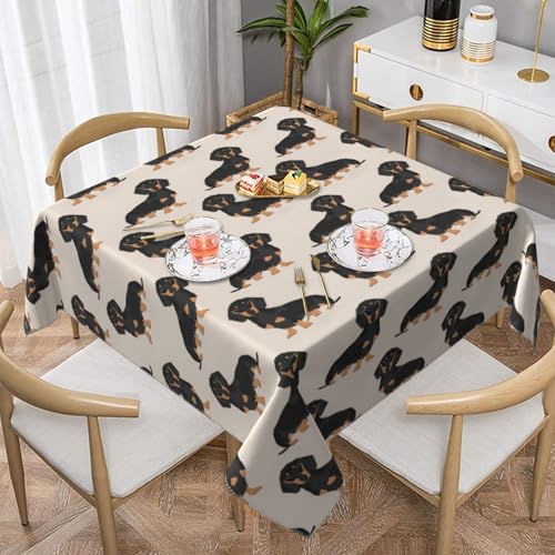Dackel, quadratisch, staubdicht, wasserdicht, Tischdecke, 139,7 x 139,7 cm Dackel, quadratisch, staubdicht, wasserdicht, Tischdecke, 139,7 x 139,7 cm von BYwenhopnbs