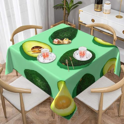 Frische grüne Avocado, Fitness-Menschen, Übung, quadratisch, staubdicht, wasserdicht, Tischdecke, 139,7 x 139,7 cm Frische grüne Avocado, Fitness-Menschen, Übung, quadratisch, staubdicht, wasserdicht, Tischdecke, 139,7 x 139,7 cm von BYwenhopnbs