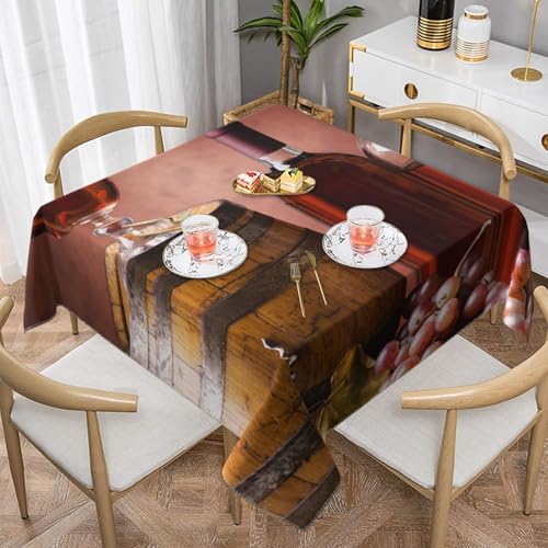 Getränke und Essen, quadratisch, staubdicht, wasserdicht, Tischdecke, 139,7 x 139,7 cm Getränke und Essen, quadratisch, staubdicht, wasserdicht, Tischdecke, 139,7 x 139,7 cm von BYwenhopnbs