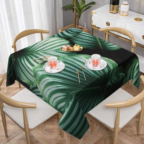 Grüne Tropische Pflanzenblätter Bedruckt, quadratisch, staubdicht, wasserdicht, Tischdecke, 139,7 x 139,7 cm Grüne Tropische Pflanzenblätter Bedruckt, quadratisch, staubdicht, wasserdicht, Tischdecke, 139,7 x 139,7 cm von BYwenhopnbs