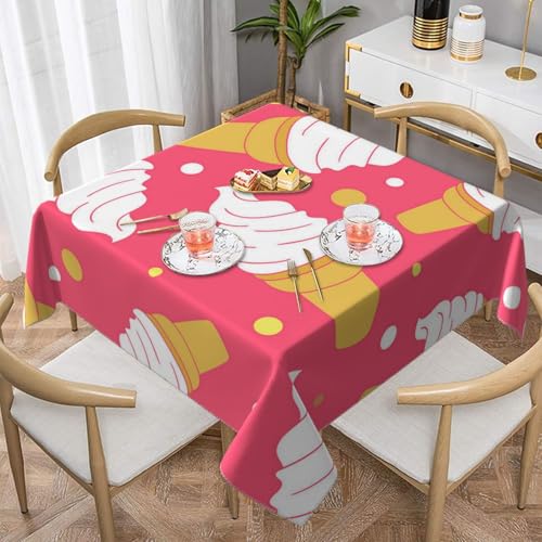Ice Cream Cool Summer Supply Quadratische staubdichte Tischdecke, wasserdichte Tischdecke, 55 x 55 Zoll Ice Cream Cool Summer Supply Quadratische staubdichte Tischdecke, wasserdichte Tischdecke, 55 x 55 Zoll von BYwenhopnbs